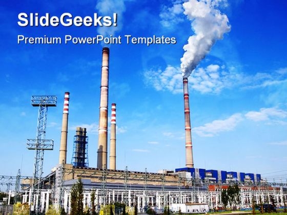 Industrial Pollution Enviornment PowerPoint Template 0810