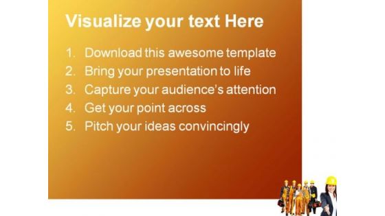 Industrial Workers Construction PowerPoint Themes And PowerPoint Slides 0911