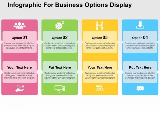 Infographic For Business Options Display PowerPoint Templates