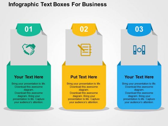 Infographic Text Boxes For Business PowerPoint Templates