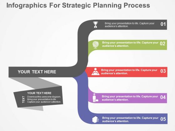 Infographics For Strategic Planning Process PowerPoint Template