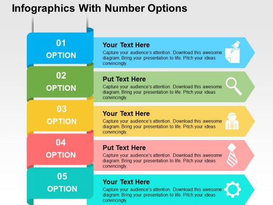 Infographics With Number Options PowerPoint Templates