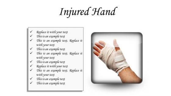 Injured Hand Medical PowerPoint Presentation Slides S