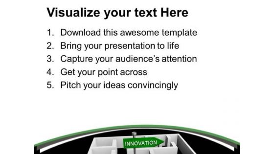 Innovation Concept With Labyrinth Business PowerPoint Templates Ppt Backgrounds For Slides 0113