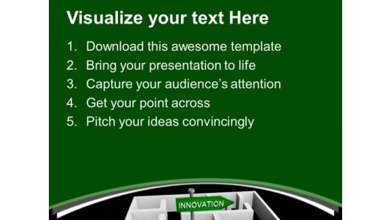 Innovation Concept With Labyrinth Business PowerPoint Templates Ppt Backgrounds For Slides 0113