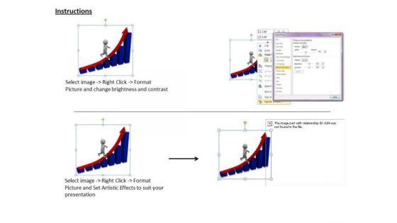 Innovative Marketing Concepts 3d Man Growing Graph Adaptable Business