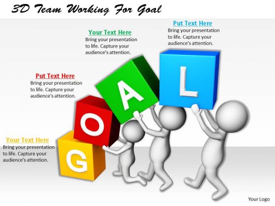 Innovative Marketing Concepts 3d Team Working For Goal Characters