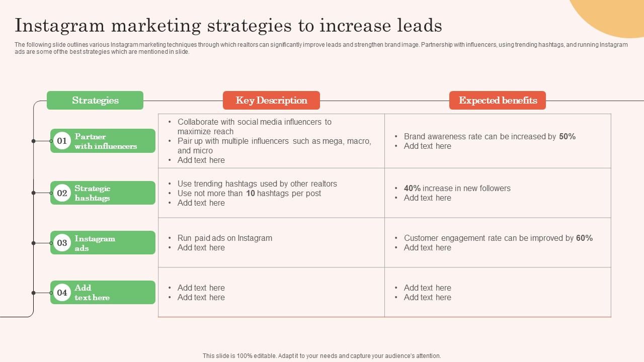 Instagram Marketing Strategies To Increase Leads Real Estate Property Marketing Brochure Pdf