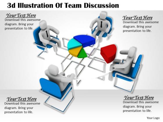International Marketing Concepts 3d Illustration Of Team Discussion Business Statement