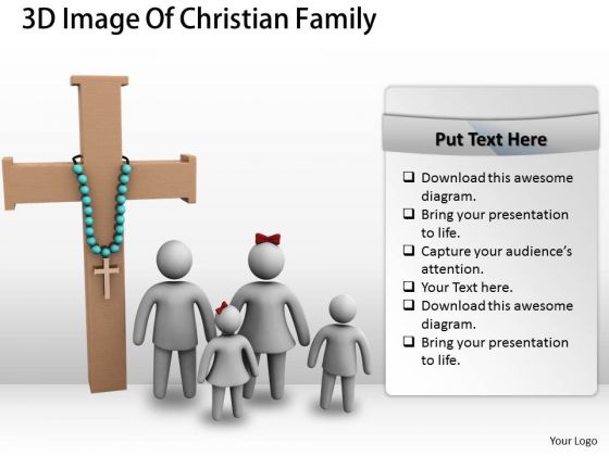 International Marketing Concepts 3d Image Of Christian Family Character