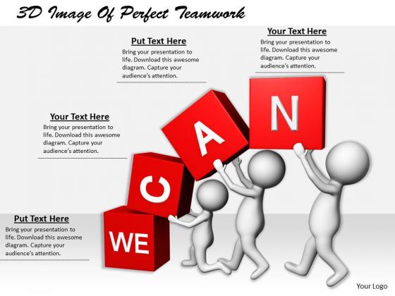 International Marketing Concepts 3d Image Of Perfect Teamwork Character Modeling