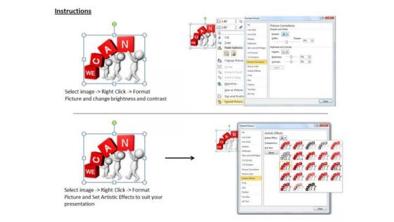 International Marketing Concepts 3d Image Of Perfect Teamwork Character Modeling