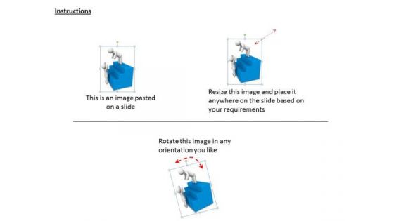 International Marketing Concepts 3d Person Seeking Help To Climb Up Character Models