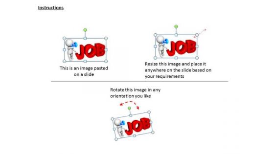 Internet Business Strategy 3d Man Announcing Job Basic Concepts