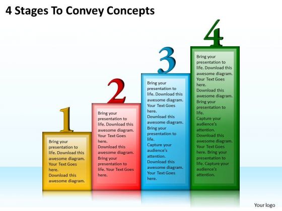 Internet Business Strategy 4 Stages To Convey Concepts Strategic Planning Template Ppt Slide