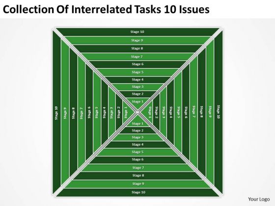 Interrelated Tasks 10 Issues Ppt Sample Real Estate Business Plan PowerPoint Slides