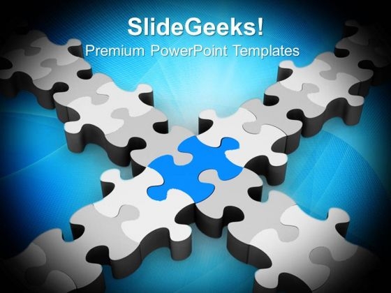 Intersect Strategy Puzzles Leadership PowerPoint Templates And PowerPoint Themes 0612
