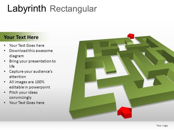 Intricate Labyrinth Rectangular PowerPoint Slides And Ppt Diagram Templates