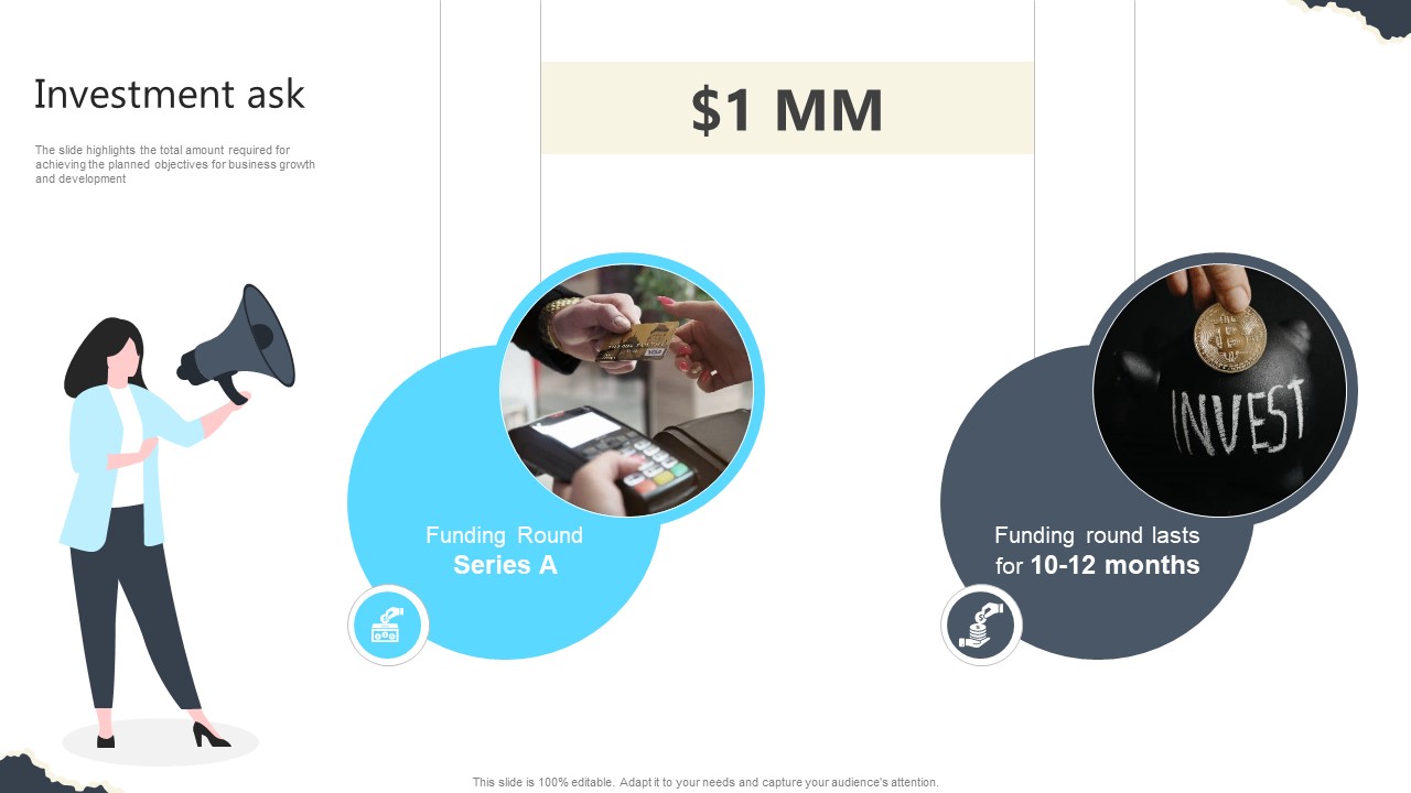 Investment Ask Real Estate Platform Investor Funding Elevator Pitch Deck