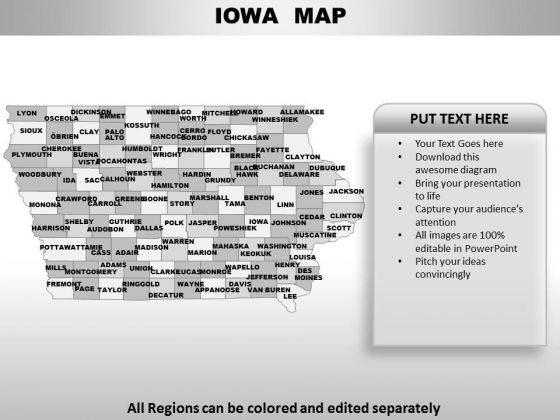 Iowa PowerPoint Maps