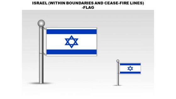 Israel Within Boundaries And Cease Fire Lines Country PowerPoint Flags
