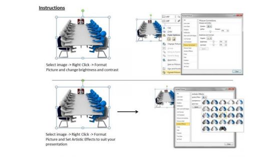 It Business Strategy Meeting Of Two Teams 3d Image Characters