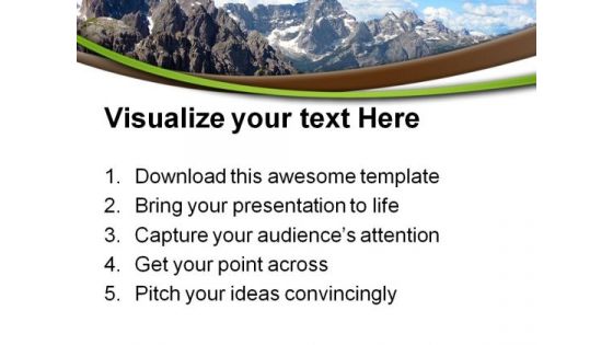 Italian Mountain Nature PowerPoint Templates And PowerPoint Backgrounds 0611