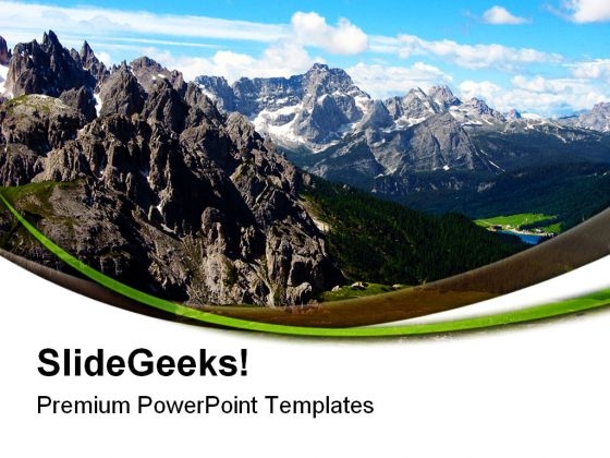 Italian Mountain Nature PowerPoint Templates And PowerPoint Backgrounds 0611