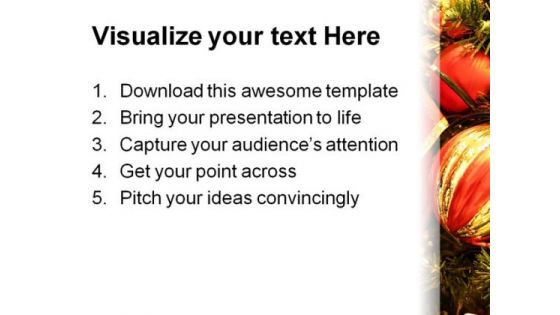 Its Christmas Abstract PowerPoint Template 1010