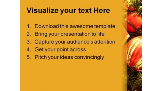 Its Christmas Abstract PowerPoint Template 1010