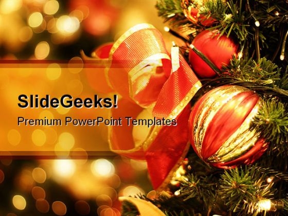 Its Christmas Abstract PowerPoint Template 1010