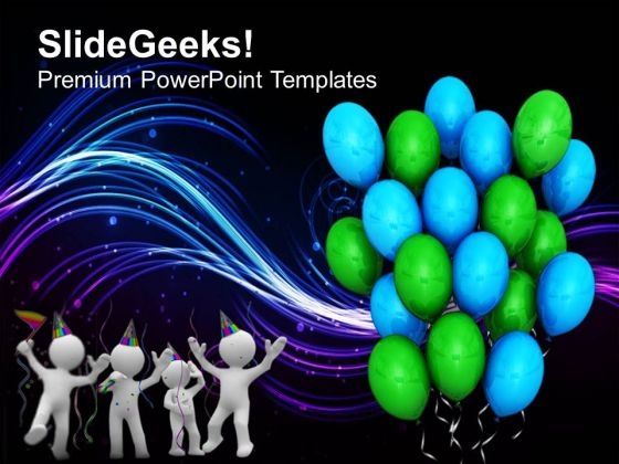 Its Party Time Celebration PowerPoint Templates Ppt Backgrounds For Slides 0513