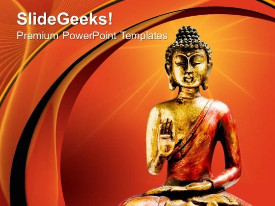 Jain Buddha Statue Religion PowerPoint Templates And PowerPoint Themes 0812