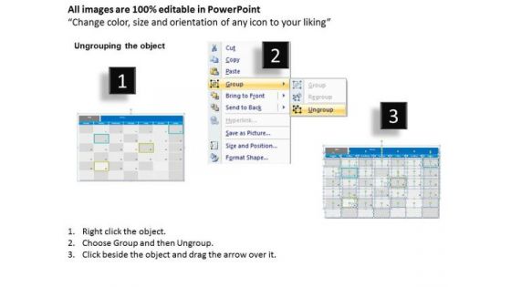 January 2013 Calendar PowerPoint Slides Ppt Templates