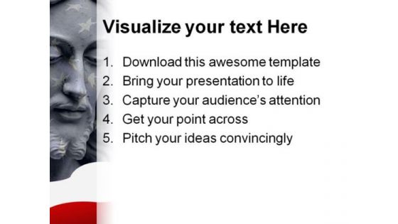Jesus America PowerPoint Template 0610