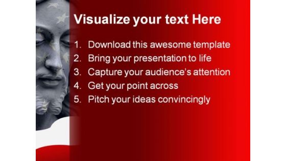 Jesus America PowerPoint Template 0610
