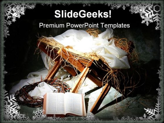 Jesus Birth Religion PowerPoint Template 0610