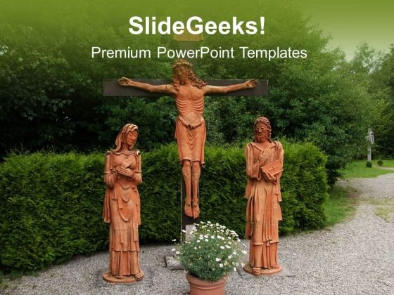 Jesus Christ With Lady Marium PowerPoint Templates Ppt Backgrounds For Slides 0613