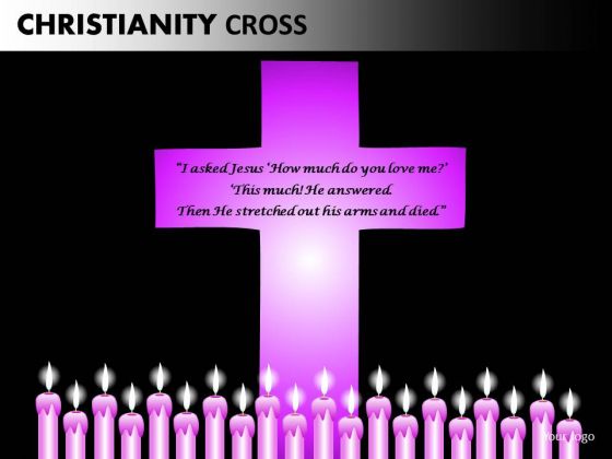 Jesus Cross And Candles PowerPoint Slides And Ppt Presentation Templates