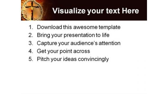 Jesus Crown Religion PowerPoint Template 1110