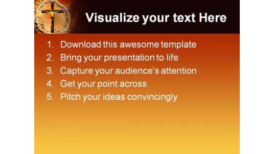 Jesus Crown Religion PowerPoint Template 1110