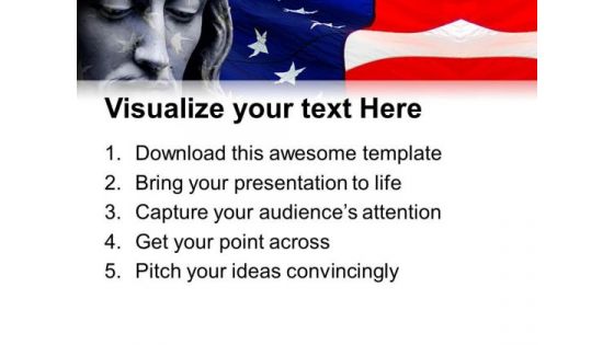 Jesus In Usa Americana PowerPoint Templates And PowerPoint Themes 0712