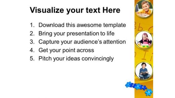Jigsaw Puzzles With Learn Education PowerPoint Templates And PowerPoint Themes 1012