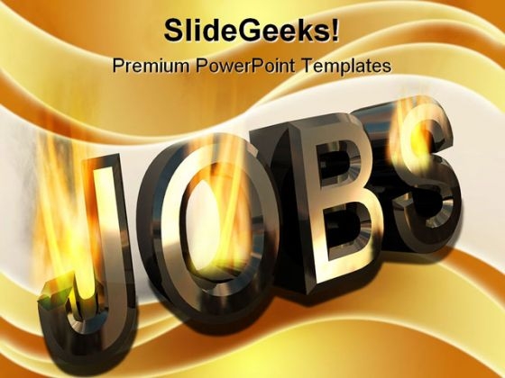 Jobs Burning People PowerPoint Template 0910
