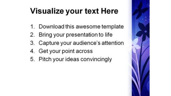 Joyfull Flowers Abstract PowerPoint Themes And PowerPoint Slides 0511