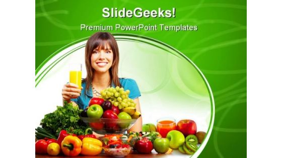 Juice Vegetables And Fruits Food PowerPoint Themes And PowerPoint Slides 0411
