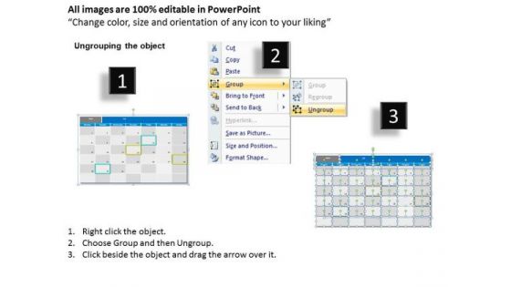 July 2013 Calendar PowerPoint Slides Ppt Templates