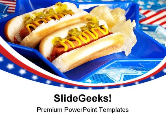 July Picnic Americana PowerPoint Themes And PowerPoint Slides 0411