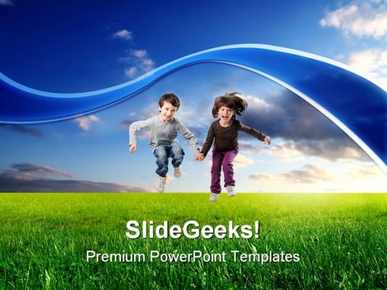 Jump Children PowerPoint Templates And PowerPoint Backgrounds 0211