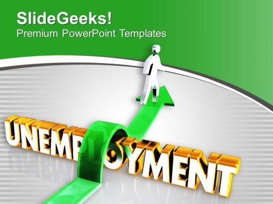 Jump The Unemployment PowerPoint Templates Ppt Backgrounds For Slides 0513